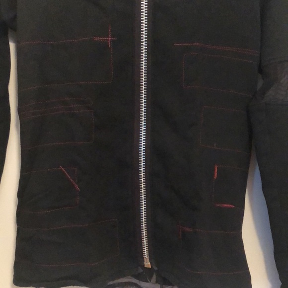 Black hoodie with see through corseted back - Picture 3 of 8